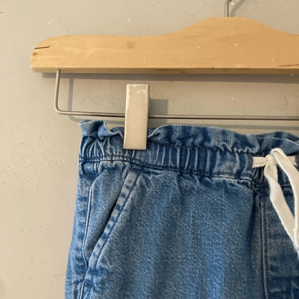 $13 ADD‎ ON Baby Gap Jeans Size elastic waist vintage wide leg crop denim h&m